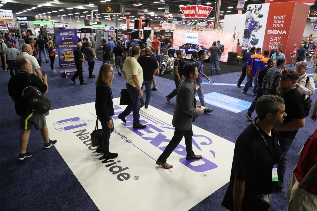 Attendees head into AIMExpo