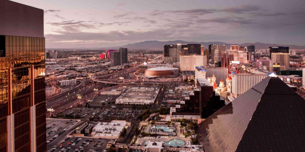 Incredible views from the Skyfall Lounge at Mandalay Bay